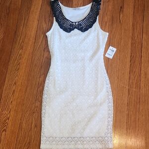 Charlotte Russe Blue and Black Sheath Mini Dress